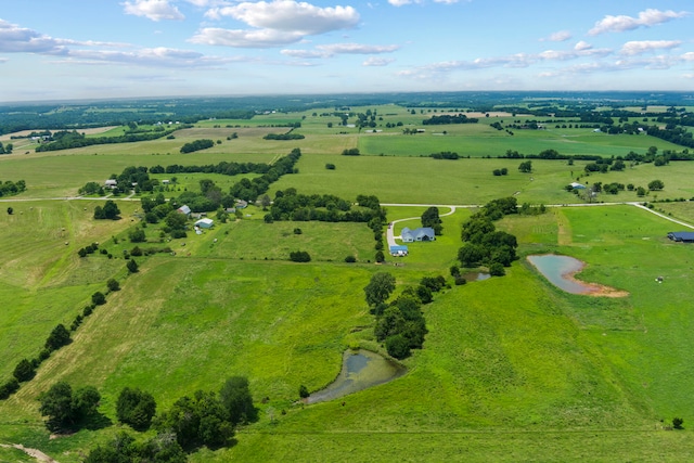 aerial view with a rural view