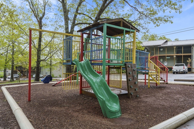 view of community jungle gym