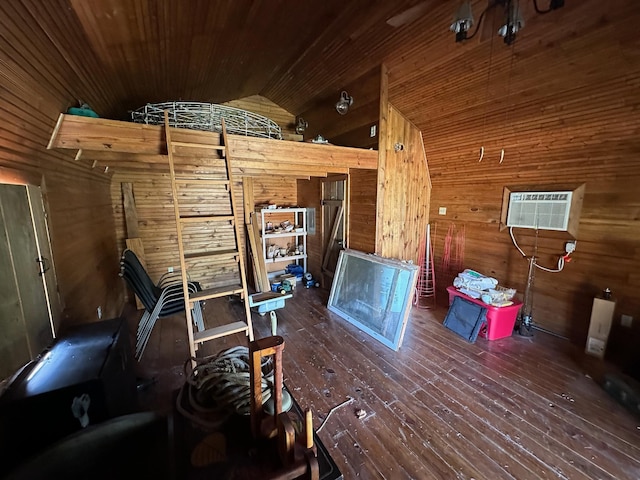 interior space featuring a wall mounted air conditioner