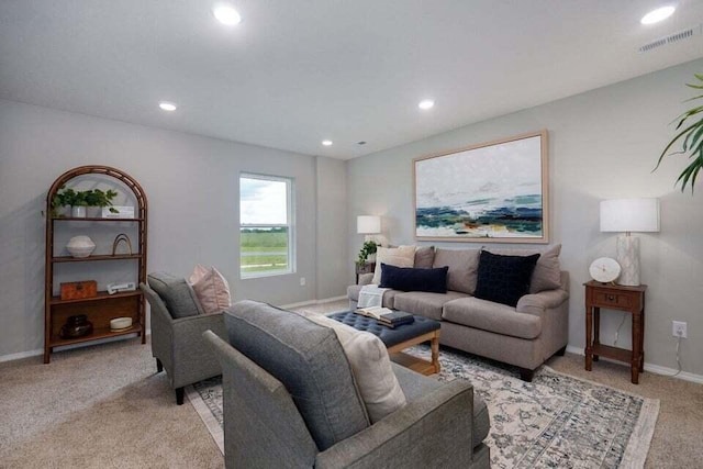 view of carpeted living room