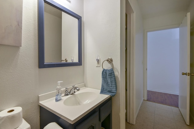22016 Waters Edge Dr Unit 1A, 2B, 3C, Shell Knob, MO 65747 - bathroom featuring tile patterned floors, vanity, and a textured wall