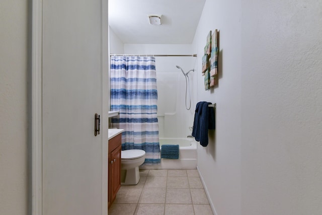 22016 Waters Edge Dr Unit 1A, 2B, 3C, Shell Knob, MO 65747 - full bathroom featuring vanity, baseboards, toilet, tile patterned flooring, and shower / bath combo with shower curtain