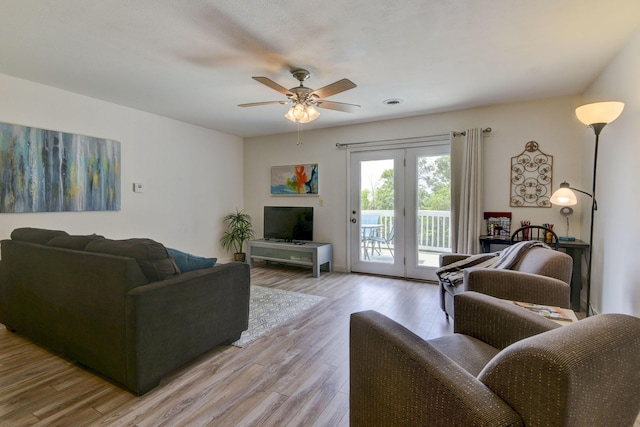 22016 Waters Edge Dr Unit 1A, 2B, 3C, Shell Knob, MO 65747 - living room featuring light wood finished floors and a ceiling fan