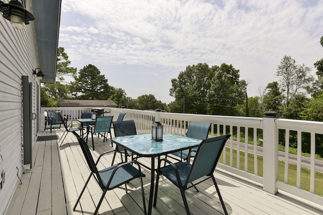 22016 Waters Edge Dr Unit 1A, 2B, 3C, Shell Knob, MO 65747 - wooden deck with outdoor dining area