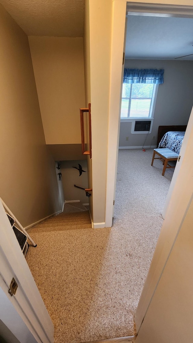 hallway featuring carpet flooring