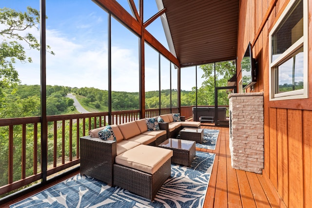 view of sunroom / solarium