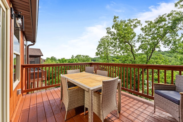 view of wooden terrace