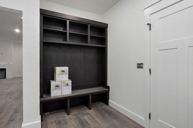 mudroom featuring hardwood / wood-style flooring