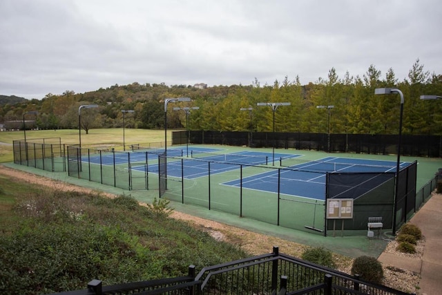 view of tennis court