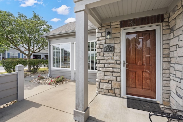 view of doorway to property