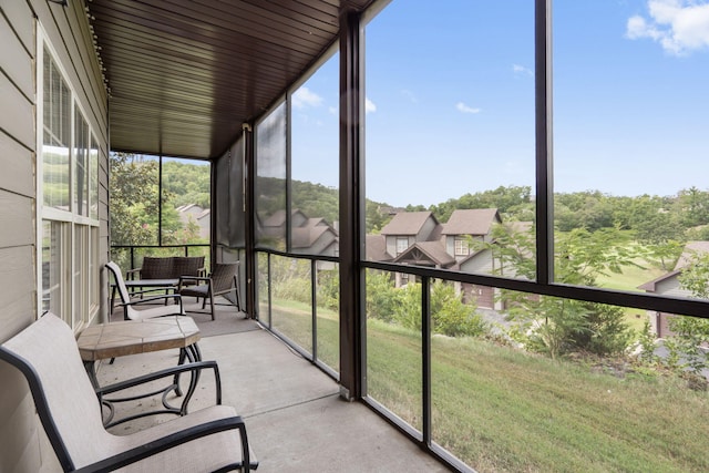 view of sunroom