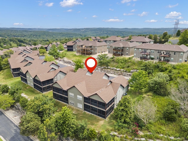 bird's eye view with a residential view