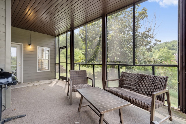 view of sunroom