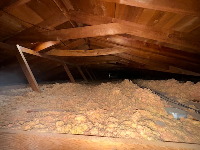 view of attic