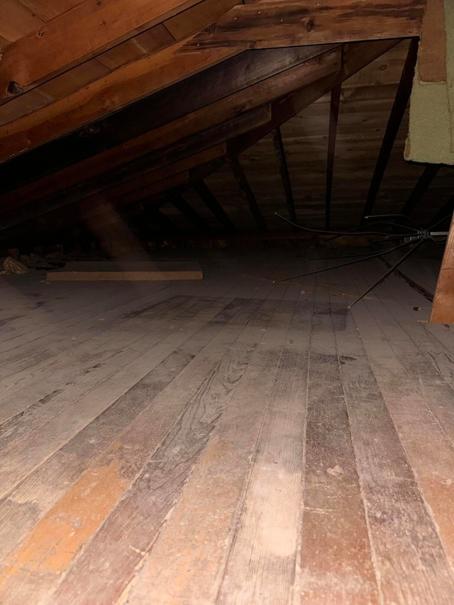 view of attic