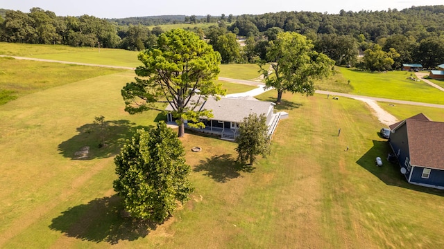 drone / aerial view featuring a rural view