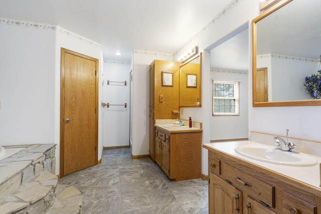 bathroom with vanity