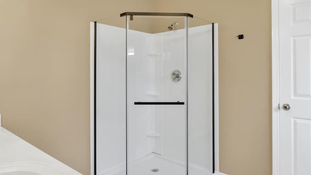 bathroom featuring walk in shower