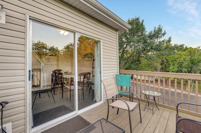 view of wooden deck