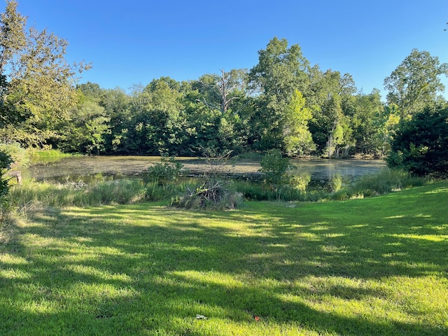 view of yard featuring a water view