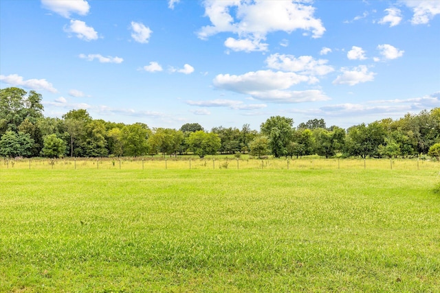 view of yard featuring a rural view