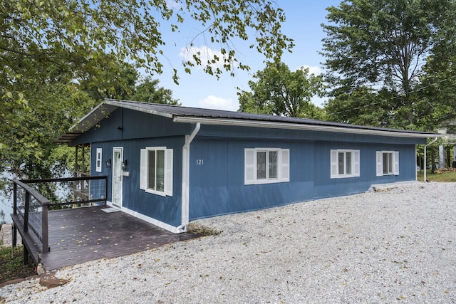 exterior space with a wooden deck