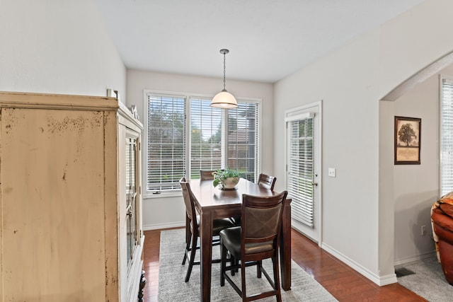 dining room featuring dark hardwood / wood-style floors