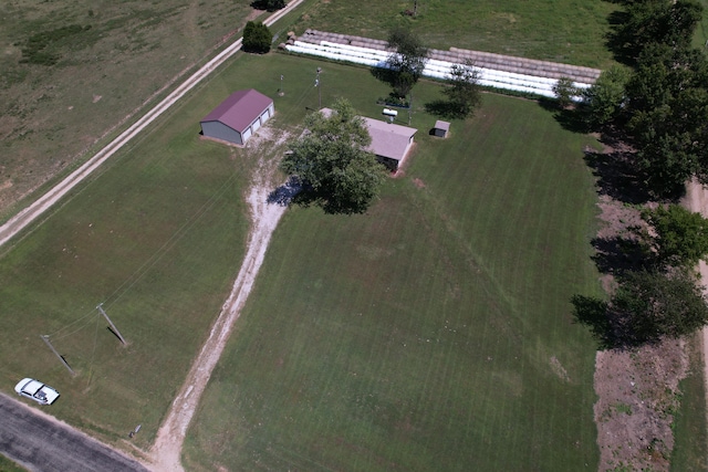 bird's eye view with a rural view