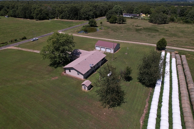 aerial view featuring a rural view