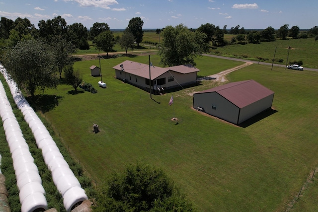 drone / aerial view featuring a rural view