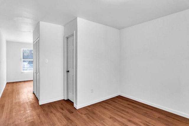 interior space with hardwood / wood-style floors