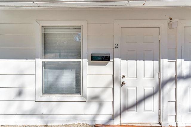 view of doorway to property