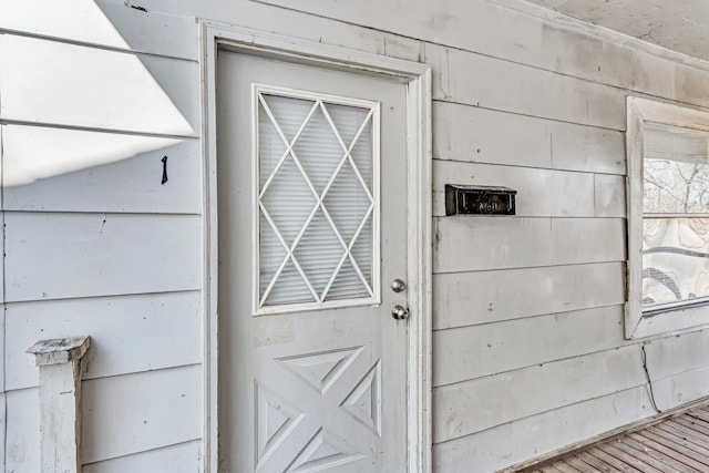 view of doorway to property