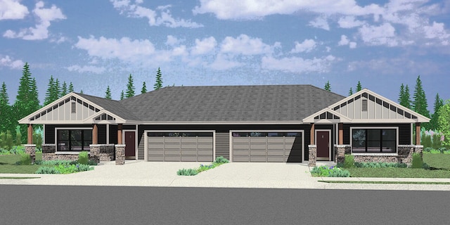 craftsman-style house with a garage