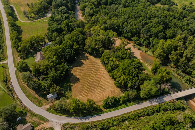 bird's eye view with a rural view