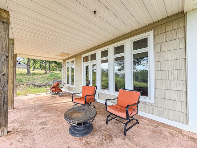 view of patio with french doors