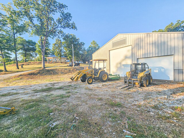 view of outdoor structure with a garage