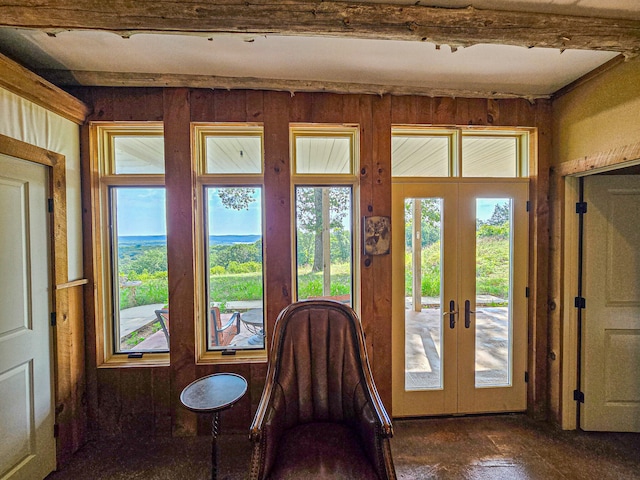 entryway with french doors