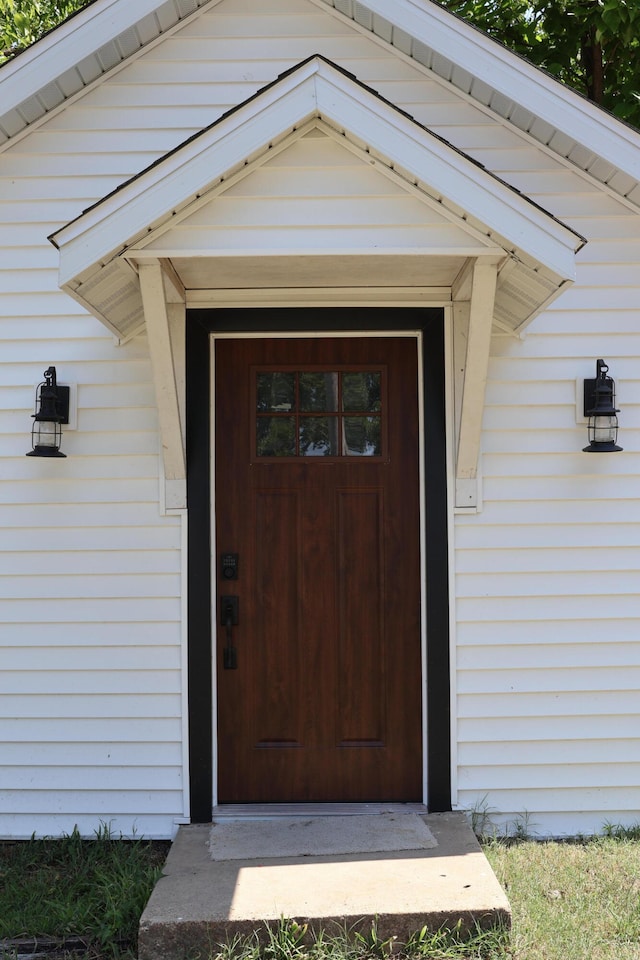 view of doorway to property