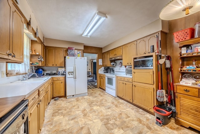 kitchen featuring white appliances