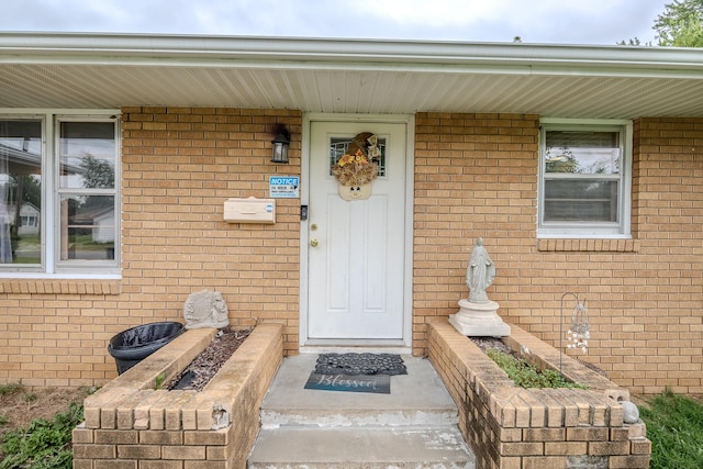 view of doorway to property