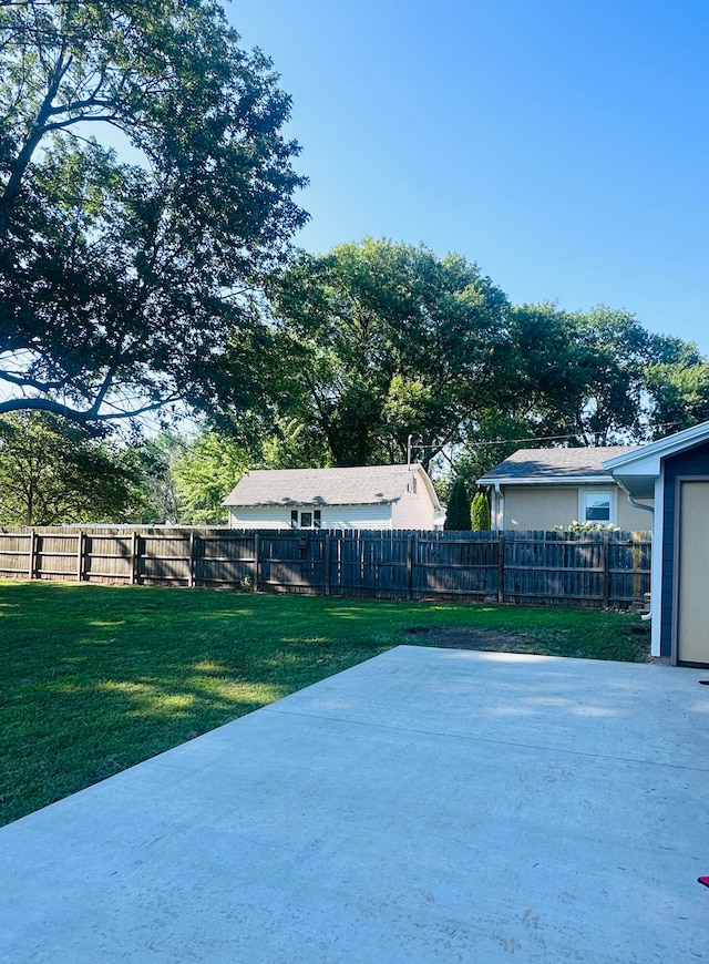 view of yard featuring a patio area