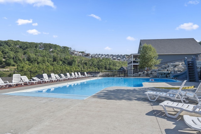 view of pool with a patio