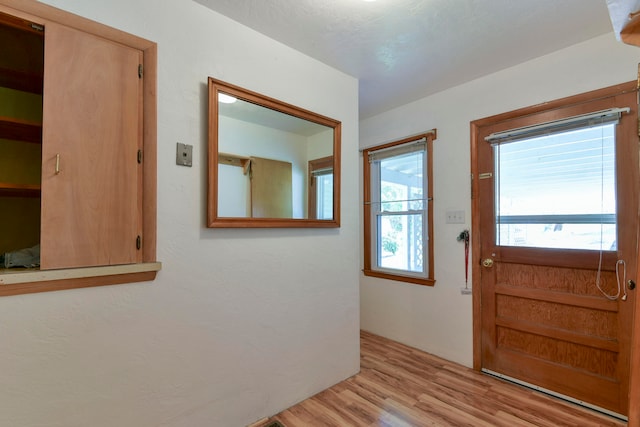 entrance foyer featuring light wood-type flooring