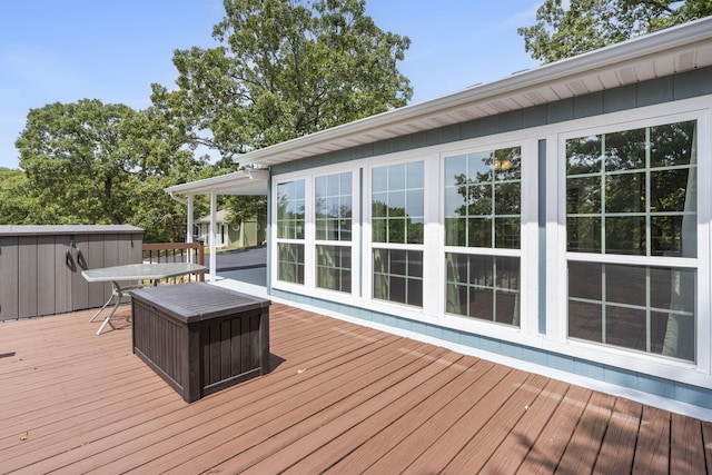 view of wooden deck