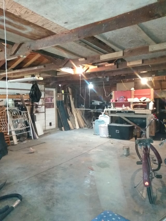 view of basement