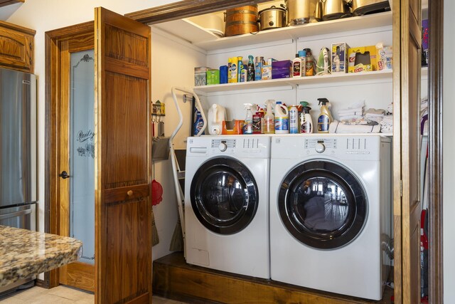 91 Blueview Ln, Kimberling City, MO 65686 - washroom featuring washing machine and dryer and laundry area