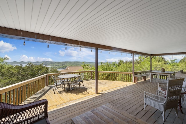 91 Blueview Ln, Kimberling City, MO 65686 - deck with outdoor dining space