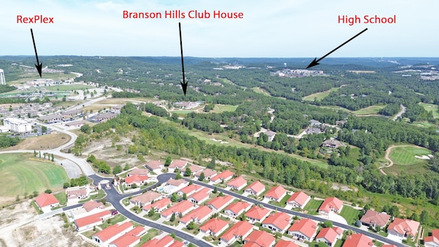 bird's eye view featuring a residential view