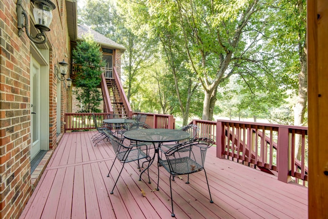 view of wooden terrace